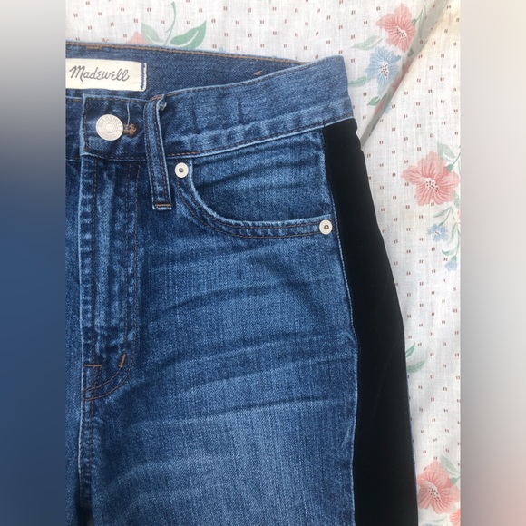 Madewell the Perfect Vintage Jean Black Velvet Tux Stripe - Picture 6 of 16